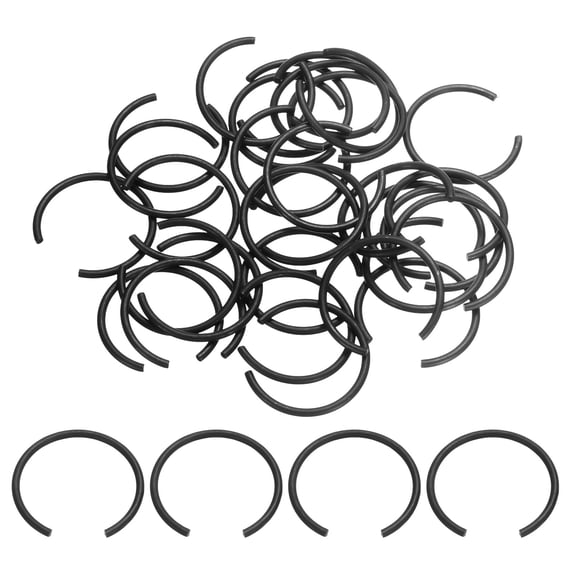 40 Pack26mm Round Wire C-Clips, Internal Retaining Ring Circlip, Black