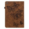 thumbnail image 7 of Allytech for Samsung Galaxy Tab A8 10.5" Case 2022 Model SM-X200 X205, Slim Fit Butterfly Embossed Shockproof Multi Angle Viewing Stand Protective Pen Holder Flip Cover with Elastic Band - Brown, 7 of 7