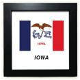 thumbnail image 1 of American State Flag Contour Iowa Black Square Frame Picture Wall Tabletop, 1 of 3