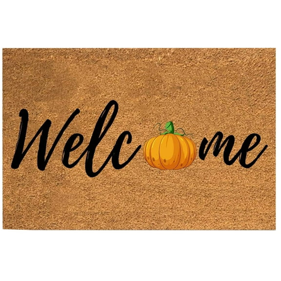 OAVQHLG3B Halloween Door Mat, Halloween Welcome Mats Outdoor for Front Door, Pumpkins Non Slip Holiday Doormat Indoor Entryway Floor Rug for Entrance Outside Entry Home Decor
