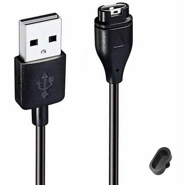 Chenchen Charger for Garmin Forerunner 245 255 265, Charging Cable Plus a Black Dust Plug Anti-dust Plugs for Garmin Forerunner 245 255 265 Smart Watch