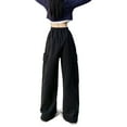 thumbnail image 5 of Women's Pants Gothic Y2k Cargo Baggy Wide Leg Vintage Casual Harajuku Trousers for Girls Streetwear, 5 of 5