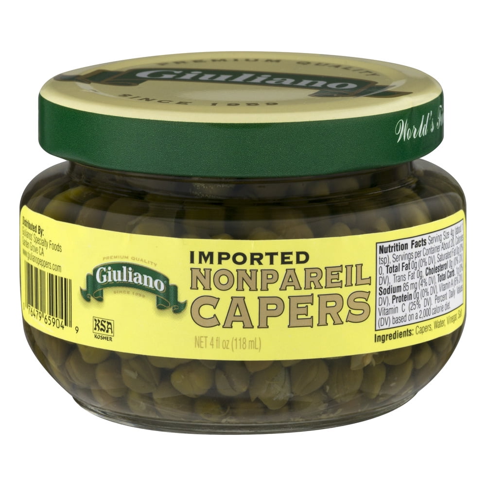 Giuliano Imported Non Pareil Capers, 4.0 FL OZ by Giulianos' Specialty Foods