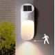 thumbnail image 4 of Lámpara solar Villa de jardín al aire libre luz decorativa luz de pared solar al aire libre impermeable LED luz de jardín luz de balcón de inducción del cuerpo humano lámpara de calle, Concha negra, luz blanca fría ER, 4 of 5