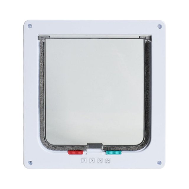 FLhrweasw Puerta Seguridad Con Solapa para Y Dirección Control Bloqueo 4 Vías Puerta para (blanco XL)