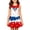 AB48 Red, variant on Bainana July 4Th Dress For Girls Sleeveless Red White And Blue Sundress USA Celebration 250 Years Freedom Patriotic Dress For Toddler And Teens 3-4 Years Blue