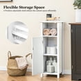 thumbnail image 5 of YYAo Bathroom Storage Cabinet, Toilet Storage Cabinet, 1-Door Freestanding Bathroom Cabinet with Open Shelf, 5 of 8