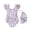 Purple, variant on HAOTAGS Baby Girl One-Piece Swim Suit,Beach Dress Quick-drying Pool Snap Romper Printed Swim Bonnet White 4