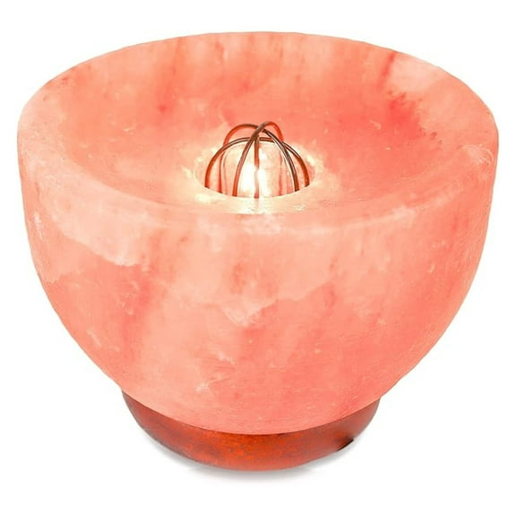 Massage Stone Warmer - Himalayan Hot Stone Massage Bowl - 6" Base - 25W Bulb & Dimmer - Professional Massage Therapy Equipment - Stone Not Included