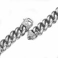 thumbnail image 4 of Silver Gold Black Stainless Steel Cuban Link Chain Necklace for Men Jewelry, 4 of 4