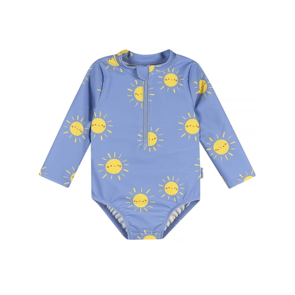Gerber Baby Girl 1pc Rashguard Suit, Sizes (0-24 Months)