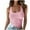 Pink, variant on Admvng Plus Size Tank Tops for Women Square Neck Sleeveless Shirts Knit Ribbed Fitted Basic Top S-5XL