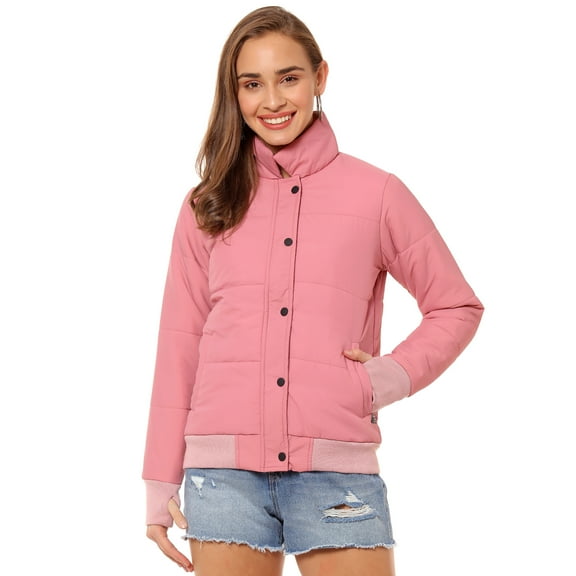 Campus Sutra Women Solid Windcheater Bomber Jacket