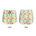 thumbnail image 6 of Uemuo Colorful Snails Pattern Women's Athletic Shorts High Waisted Running Shorts with Liner Pockets Gym Elastic Workout Shorts-, 6 of 9