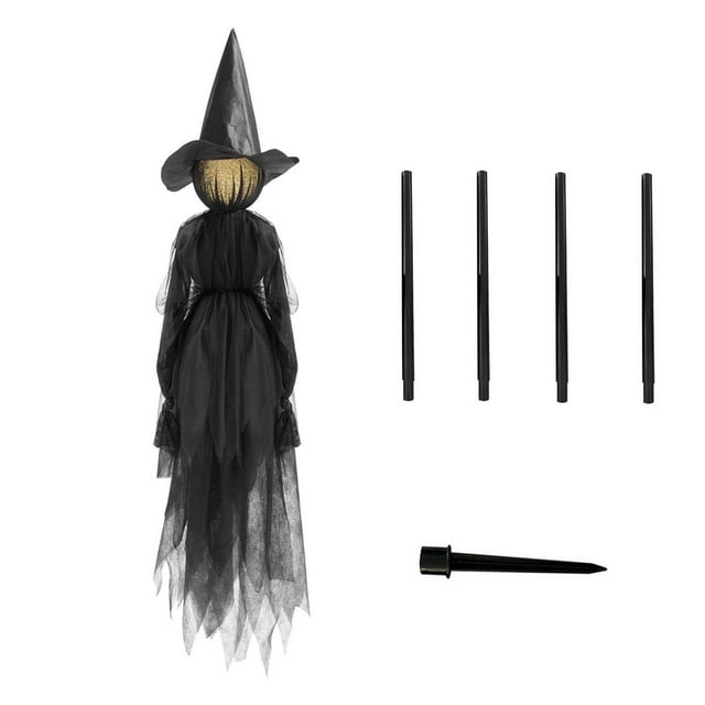 SIYTUAU Single Glowing Witch Decoration For Halloween Hand In Hand Design With Light Effects For Haunted House Props Spooky Theme Decor For Party Or Yard Setup A