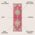 thumbnail image 5 of JONATHAN Y BOHEMIAN FLAIR 2 x 8 Runner Rug, Vintage Medallion - Pink/Cream, BMF104A-28, 5 of 5