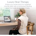 thumbnail image 3 of PureRadiance Back & Neck Luxury Heating Pad for Pain Relief, Patented Design, Soft Faux Fur & Micromink, 6 Heat Settings, Machine Washable, Universal Fit, 31.5” x 24” (Golden Sands), 3 of 8