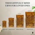 thumbnail image 5 of Handcrafted Wooden Cremation Urns: Intricately carved hummingbird and floral design- Artistic Memorials for Ashes I Eternal Love I Size Medium, 5 of 9