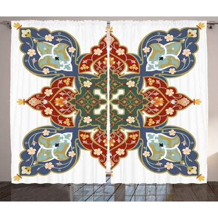 Oriental Curtains 2 Panels Set Turkish Ottoman Arabic Eastern