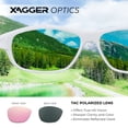 thumbnail image 3 of Xagger Wrap Around Sport Polarized Sunglasses for Men Women Running Driving Fishing TR90 Frame Glasses, 3 of 6