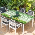 thumbnail image 2 of St. Patrick's Day Table Cloths for 5 Foot Rectangle Tables, Green Boots Daisy Clovers Buffalo Plaid Patio Waterproof Elastic Fitted Tablecloths, Washable Rectangular Table Cover for Camping, 2 of 8