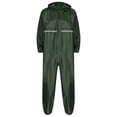 thumbnail image 6 of Doomiva Motorcycle Rain Suit For Men&Women One Piece Waterproof Coveralls Reflective Strip Rainsuit Dark Green XXL, 6 of 7