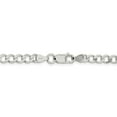 thumbnail image 3 of White Sterling Silver chain Curb 18 in 5.3 mm 5.3mm Polished Flat, 3 of 5