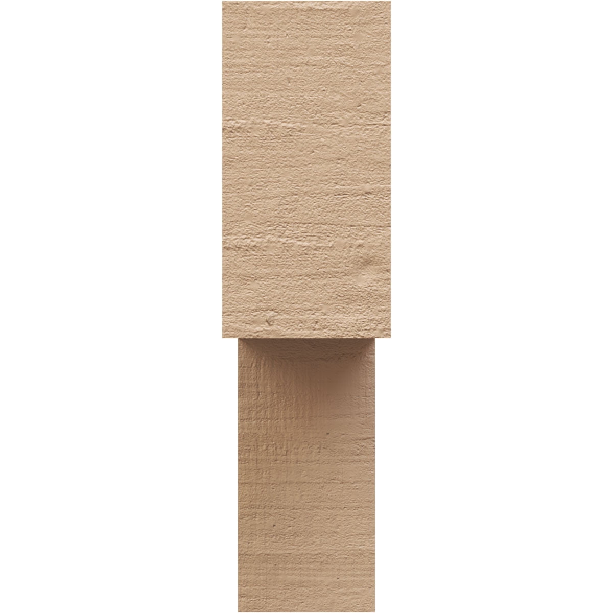 3"W x 12"D x 12"H Thin Chapel Hill Rough Cedar Woodgrain TimberThane Corbel, Primed Tan