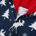thumbnail image 6 of PatPat Blue Mosaic Family Matching Moose Print Christmas Hooded Onesies Pajamas (Flame Resistant),Unisex,Sizes Baby-Kids-Adult,2-Piece, 6 of 10