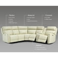 thumbnail image 3 of 104" Leather Reclining Sectional, 3 Power Recliners, Adjustable Lumbar Support & Headrest, Zero Gravity, 3 of 9