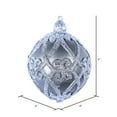 thumbnail image 2 of Vickerman 5" Pewter Antique Filigree Pattern Ball Ornament, 3 per Bag, 2 of 2