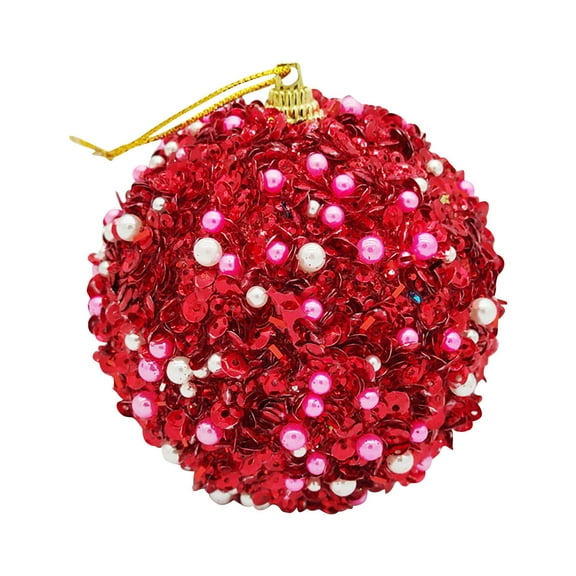 Christmas Ball Ornaments Glitter Sequin Foam Ball Shatterproof Christmas Decorations Tree Balls Xmas Hanging Balls for Xmas Trees Wedding Party Holiday Decorations