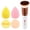 White Set, variant on DUcare Flat Top Kabuki Brush with Reusable Makeup Sponges, Foundation Brush, Pink
