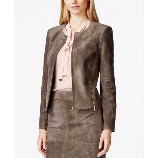 Calvin Klein Faux Suede Jacket, Heather 
