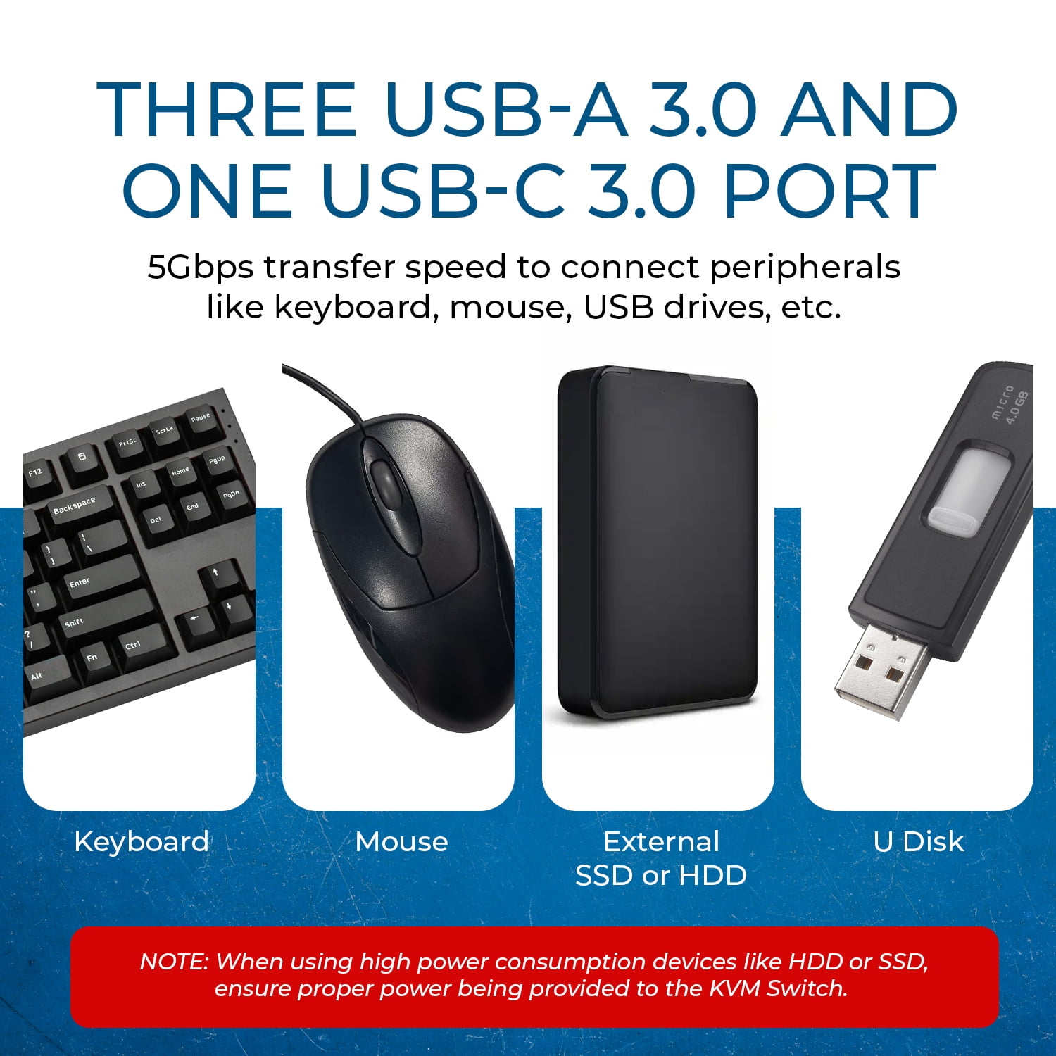 8K USB-C and DisplayPort KVM Switch with 3 USB-A and 1 USB-C Ports (KVM-21-DP-C)