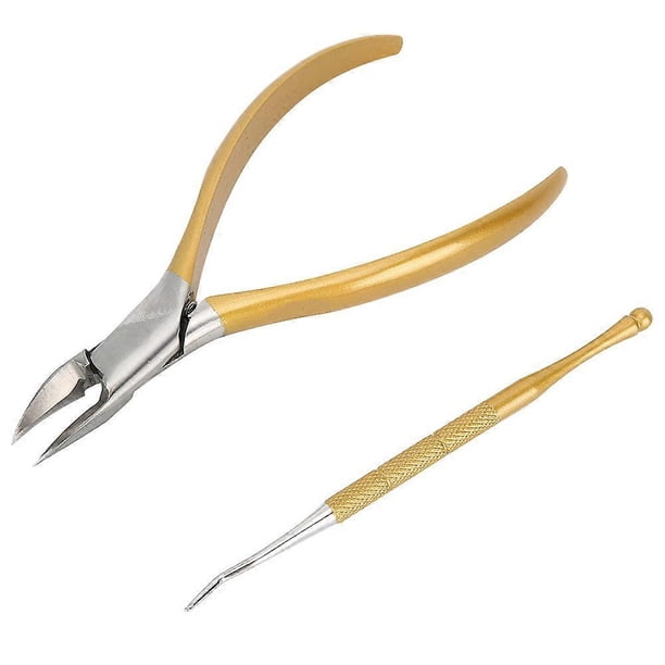 Professional Stainless Steel Nail Clipper Cutter Trimmer Ingrown Toenail Pedicure Manicure Tool Kit for ParonychiaGold