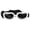 A004White, variant on Dog Sunglasses, UV Protection Yellow Dog Goggles with Adjustable Straps, 1PC Pet Eyewear for Small Medium Dogs, Windproof Dustproof Sunglasses for Dogs Outdoor Driving Cycling Hiking