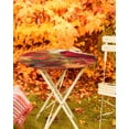thumbnail image 5 of Round Fitted Tablecloths with Elastic Edge Autumn Scenery Cardinals Bird Oil-Proof Waterproof Wipeable Table Cover for Kitchen Dining Party Decor Fall Maple Leaves Table Clothes,36" - 44", 5 of 6