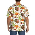 thumbnail image 5 of KLL Thanksgiving Turkey Print Men's Shirt Short Sleeve Button Down Summer Cuba Beach Shirts- XX-Large, 5 of 7