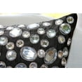 thumbnail image 2 of The HomeCentric Pillow Covers, Black Designer Pillow Covers Pack of 2, 16x16 inch (40x40 cm) Silk Pillowcase&nbsp;With Zipper Abstract, Crystals, Zardozi, Accent Pillow Covers - We Love Bling Bling, 2 of 4
