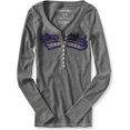 thumbnail image 1 of Aeropostale - Camiseta térmica de manga larga para mujer, color gris, pequeña, 1 of 1