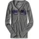 thumbnail image 1 of Aeropostale Camiseta Henley Térmica de Manga Larga para Mujer, Gris, X-Large, 1 of 1
