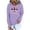 Purple, variant on HAiming Women's Merry Christmas Hoodies Printed Long Sleeve Pullover Tops Casual Loose Sweatshirts with Pocket