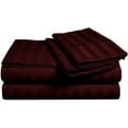 thumbnail image 3 of Split Top California King Adjustable Flex Top California King Size 100% Egyptian Cotton, Stripe Wine, 800 Thread Count, 15 inch Deep Pocket, 34" Split Top Sheets Bed 4 Piece Sheet Set, 3 of 7
