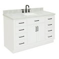 thumbnail image 6 of Ariel Hepburn 55 In. Rectangle Sink Vanity With 1.5 In. Carrara White Countertop In White, 6 of 9