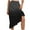 Black, variant on Kaemgyyd Skirts for Women Summer Gradient Ruffle Hem Flowy Midi Skirt Trendy Elastic Waist Asymmetric Skirt Vacation Beachwear