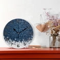 thumbnail image 2 of Dreamtimes Christmas Blue Snowflake Wall Clock, Silent Non Ticking Battery Operated Creative Decorative Round Clock for Kitchen, Living Room, Bathroom, Home School Office, 10 Inch, 2 of 7