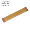 thumbnail image 2 of Unique Bargains FFC FPC Cable 0.3mm Pitch 33 Pin 60mm Flexible Flat Ribbon Cable for LCD Screen, 2 of 5