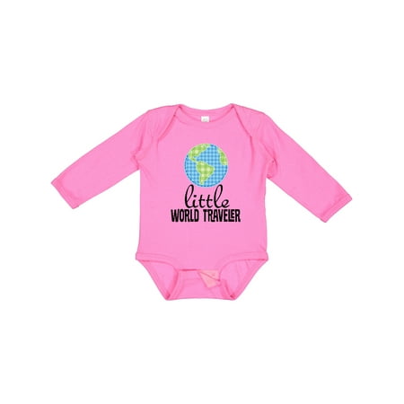

Inktastic Little World Traveler Gift Baby Boy or Baby Girl Long Sleeve Bodysuit