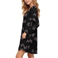 thumbnail image 6 of JOANKDMI Girls Butterfly Pattern Nightgowns Long Sleeve Sleepwear Soft Nightshirt Comfy Casual Lounge Dress Ruffled Cuff Sleep Shirt Pj Nightwear Slumber Party Kids, 6 of 7